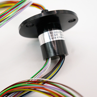Anneau de contact miniature durable, 20 circuits, 2A, 18 mm de diamètre extérieur, capsule de contact à brosse, connecteur rotatif compact pour machines CNC et industrie légère
