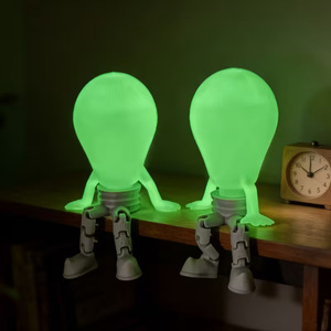 Vashine Lampadina Decorativa Luminosa Stampata in 3D in PLA, Ornamenti Flessibili in Cristallo, Lampada a Forma di Bulbo, Animali da Ufficio, Action Figure, Giocattoli Divertenti - Product Image 6