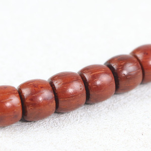 Cuentas de madera maciza natural de palisandro de 8x10 mm pulidas para la fabricación de pulseras - Product Image 3