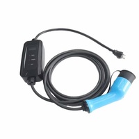 Chargeur EV portable 32A, station de recharge de véhicule à courant réglable avec adaptateur CEE EU UK, prise d'alimentation