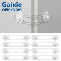 Gaixie 8 pièces Verrous de sécurité transparents pour bébés et enfants, Verrous de sécurité pour armoires et portes, Loquets multifonctionnels