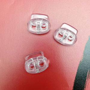 Drawcord Plastic Spring Buckle Transparent <b>Elastic</b> <b>Cord</b> Stopper For Bags Simple Style - Product Image 1
