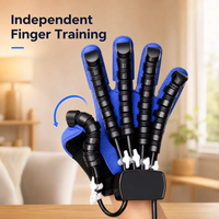 Gant de rééducation robotique intelligent avec 4 modes et 8 niveaux, dispositif d'entraînement des doigts électrique rechargeable pour AVC, hémiplégie, usage domestique