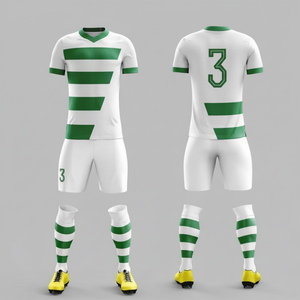 เสื้อเจอร์ซีย์ฟุตบอลเสื้อทีมฟุตบอลแห้งเร็วชุดนักกีฬาทีมสโมสรออกแบบได้ตามต้องการ - Product Image 1