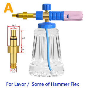 Nueva olla de espuma de lavado de coches de alta presión de 1500W de Amazon, rociador ajustable en forma de abanico de enchufe rápido de plástico transparente 4000psi - Product Image 6