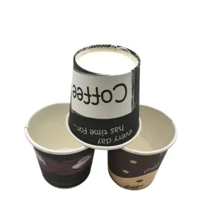 일회용 맞춤형 플렉소 인쇄 식품 사용 뚜껑이있는 에코 친화적 인 싱글 월 핫 커피 컵