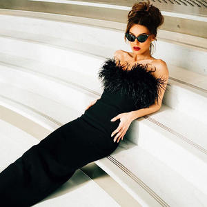 INS Fashion – robe d'automne à col en v pour <span class=keywords><strong>femmes</strong></span>, nouvelle collection 2023 - Product Image 5