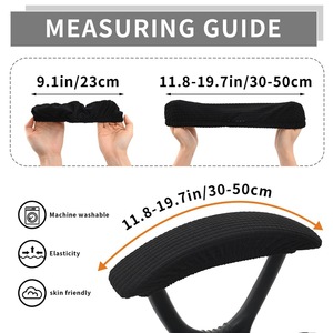 Water-Resistant Waffle Elastic <strong>Half</strong>-<strong>Cover</strong> Office <strong>Chair</strong> Armrest Protector Dirt-Resistant Stretchable Computer Swivel <strong>Chair</strong> <strong>Cover</strong> - Product Image 4