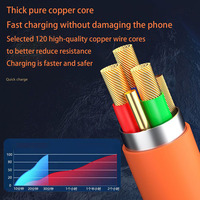 Câble de charge rapide USB 3 en 1 en alliage de zinc, type C, téléphone, micro, robuste