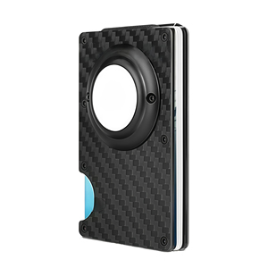 Anti-Theft Slim Minimalist Air Tag <b>Wallet</b> Custom <b>Metal</b> Credit Card Holder with Money Clip Front Pocket <b>Wallet</b> for Men - Product Image 1