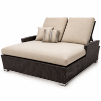Meubles d'extérieur modernes avec structure en aluminium et chaise longue inclinable avec roulettes pour cour, hôtel, villa