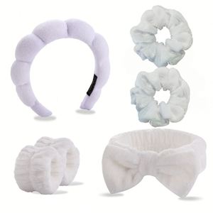 Set de Diademas de Terciopelo en Forma de Nube, 3 Piezas, Lazos para el Cabello y Diademas en Caja de Regalo para Lavado Facial, Maquillaje, Spa, Boda, Accesorio para Damas de Honor - Product Image 3