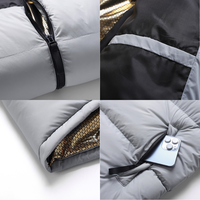 Veste d'hiver rembourrée en duvet léger pour homme avec logo personnalisé, en nylon, à capuche, pour l'extérieur