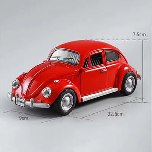 Modello di auto pressofuso 1:18 scarabeo con suono e luce ornamento Pullback decorare raccogliere giocattoli modello di auto in metallo - Product Image 2