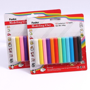 FOSKA-Pâte à <span class=keywords><strong>modeler</strong></span> souple et sûre, 12 couleurs, pour un moulage facile avec certification MSDS, projets de bricolage - Product Image 1