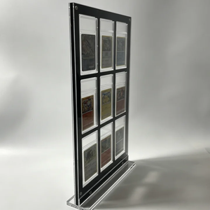 Custom Color Acrylic 9-Slot Trading Card Display Frame Vertical <b>Desktop</b> <b>Stand</b> for Graded Slabs - Product Image 6