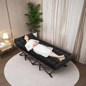 Lit de camping pliable moderne et portable en acier inoxydable Oxford avec matelas rembourré, idéal pour les <span class=keywords><strong>voyages</strong></span> et le camping en extérieur - Product Image 4