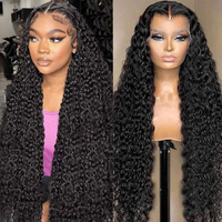 Perruque Lace Front Cheveux Humains Sans Colle Ondulée Effet Mouillé 13x4 13x6 HD, Perruques Lace Front Cheveux Humains Pré-Pluckées Sans Colle, Perruques Full HD Lace Sans Colle
