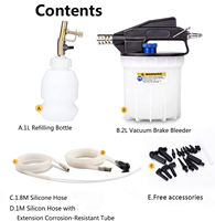 Kit de purge de frein sous vide 2L avec extracteur de liquide de frein 2L et bouteille de remplissage 1L pour utilisation automobile camion
