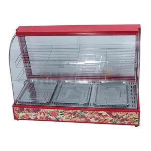 Commercial Display Warmer Electric Glass Food Warmer Display Showcase Food Heater Showcase For Restaurant