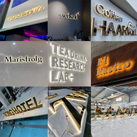 Letras de Canal con Retroiluminación LED 3D Personalizables, Impermeables, para Exteriores, Señalización Comercial para Uso Comercial
