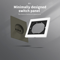 Enchufe de Pared WESA 16A, 1 Tomacorriente, Diseño Moderno y Lujoso, Enchufe Europeo