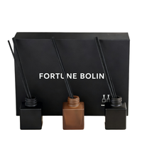 Ensembles de diffuseurs à roseaux de luxe en gros 100ml 200ml parfum de ménage en verre carré avec nouveau parfum sans feu