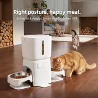 Distributeur automatique intelligent surélevé pour animaux de compagnie 6L avec bol incliné à 5 degrés pour réduire la fatigue du cou et favoriser une posture saine, contrôle par application, OEM
