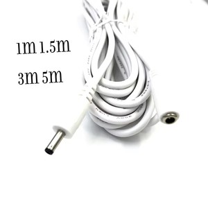 Cable de Extensión de Alimentación CC Blanco de 5V, Conector Hembra a Macho DC3.5*1.35, Cable de Alimentación de 1m/1.5/3/5m 22AWG - Product Image 1