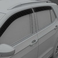 Visera para Ventana de Coche, Visera Solar PMMA para VW T-Cross 2019-2022, Juego de 4 Piezas