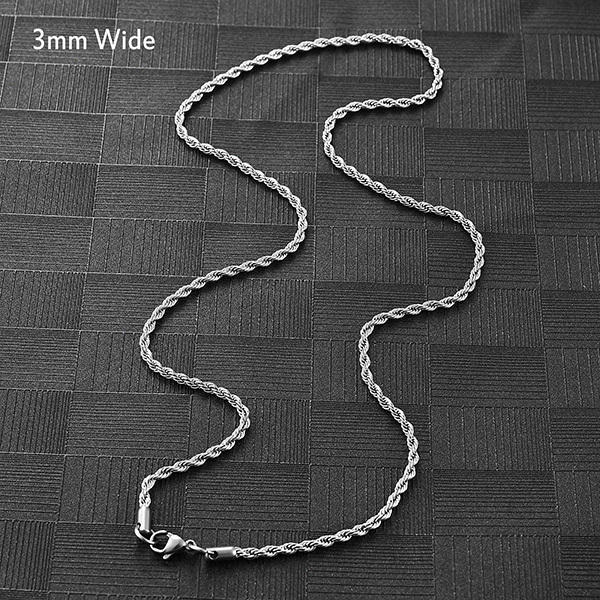 3mm Wide Silver