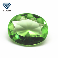 Lot de 20 bijoux en verre à facettes, formes riches en verre cristal, vert apple, vente en gros