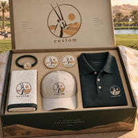 Ensemble Cadeau de Golf Personnalisé pour Entreprise : Polo, Casquette, Serviette, Marqueur de Balle de Golf – Souvenir d'Événement d'Affaires de Luxe de Marque