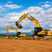 Excavatrice Sany SY215 d'occasion, 21 tonnes, sur chenilles, équipement de construction remis à neuf, moteur, pompe, pour petits projets miniers
