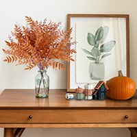 Centres de Table d'Halloween pour Thanksgiving Intérieur/Extérieur Plantes Artificielles de Verdure d'Automne Fausses Fleurs, Arbustes Compris