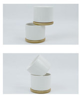 Petit pot à fleurs en porcelaine blanche céramique vierge pour sublimation, idéal pour plantes succulentes, décoration de bureau, pour personnalisation DIY avec photo ou logo.