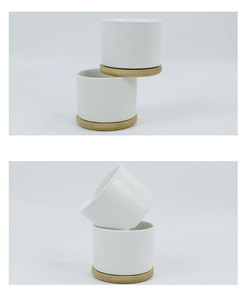 <span class=keywords><strong>Petit</strong></span> <span class=keywords><strong>pot</strong></span> à fleurs en porcelaine blanche céramique vierge pour sublimation, idéal pour plantes succulentes, décoration de bureau, pour personnalisation DIY avec photo ou logo. - Product Image 4
