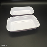 Boîte à bento de préparation de repas rectangulaire jetable au micro-ondes, capacité de 1000ml, injection à emporter en plastique PP