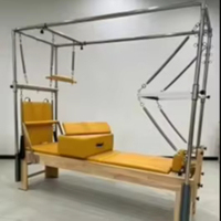 Equipo de Pilates Profesional 3 en 1 de Madera de Roble, Cadillac Reformer con Trapecio Completo, para Estudio o Uso Comercial