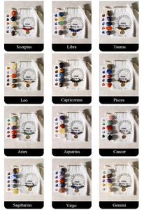 Juego de regalo de cristal curativo del zodiaco Aris <span class=keywords><strong>horóscopo</strong></span> piedras de nacimiento astrología accesorios de moda para la curación de piedras de vida - Product Image 6