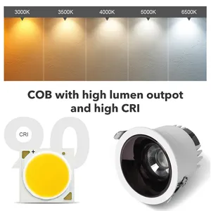 Creating Warm Atmosphere Indoor Hotel Restaurant Pubs Showroom 7 12 15 25 W COB LED Downlight