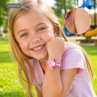 Montre à quartz pour enfants avec figurines de dessins animés, montre-bracelet mignonne pour enfants avec cadran coloré, cadeau d'anniversaire pour garçons et filles