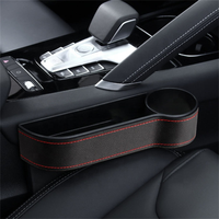 Organisateur latéral de siège de voiture en cuir PU durable fourni par le fabricant, multifonctionnel, avec porte-gobelet et boîte de rangement pour l'espace avant.