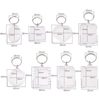 Porte-clés vierge transparent en acrylique léger avec insert photo, idéal pour la promotion et les créations en gros – Vente directe usine