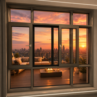 Ventana Corredera de Aluminio Personalizada de Fabricación China HUACAI, Hermética con Presión Lateral, Perfil 90/110, Servicio OEM Aceptado