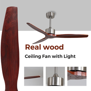 Bán buôn CE ROHS Quạt trần không có ánh sáng năng lượng tiết kiệm gỗ rắn Blades Trung Quốc quạt trần với điều khiển từ xa - Product Image 4