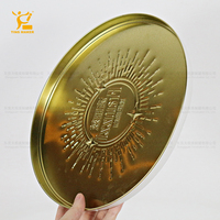 New Style Tin smaker Factory Oem Benutzer definierte Logo Cookie Kekse Blechdose mit Deckel Weißgold Umwelt freundliche Kuchen Lebensmittel Lagerung Blechdose