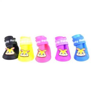 Su geçirmez silikon yağmur çizmeleri Pet köpek kauçuk yağmur ayakkabıları fabrika fiyatı ile - Product Image 4