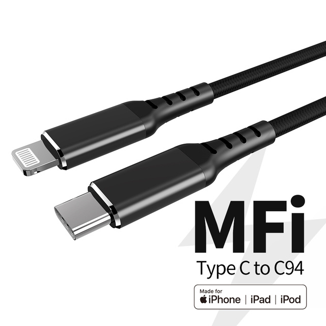 Factory Mfi Certified Usb Type C Cable C94 E-Mark Pd 20W 30W Fast Charge 1M 2M for iPhone 14 Pro Max iPad iPod Carplay