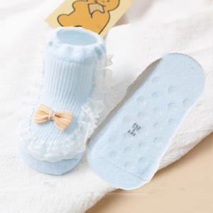 WUYANG FACTORY Multi-color Sweet Baby Girls Sneaker Infant Toddler Calcetines antideslizantes Baby Girls Bow Ornament Calcetines - Product Image 2
